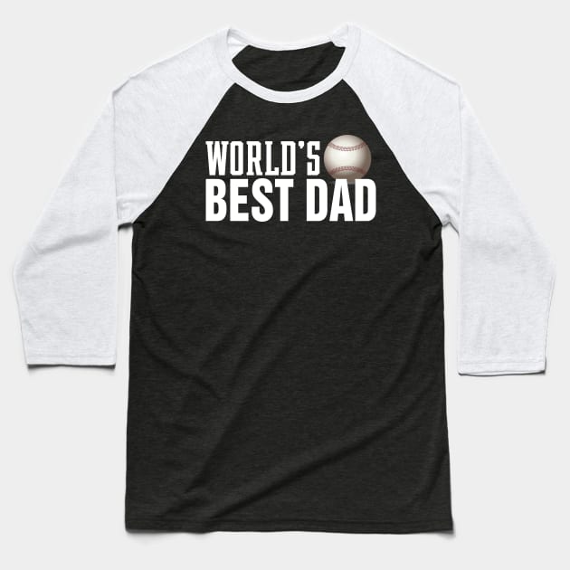 Simple World's Best Dad Typography Baseball Baseball T-Shirt by Jasmine Anderson